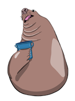 Lolrus, the bucket walrus
